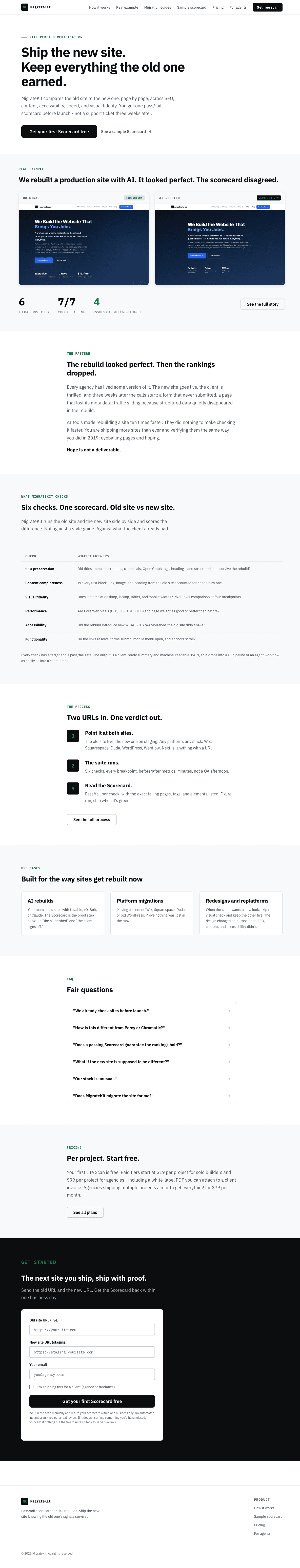 MigrateKit - site and store migration service