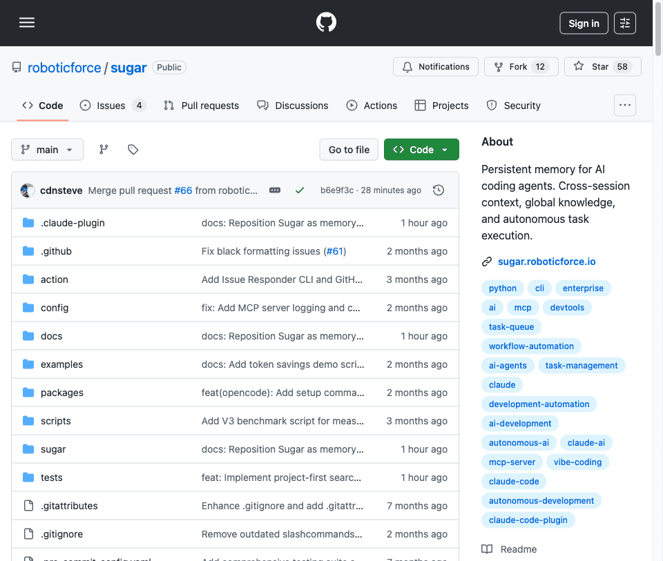 Sugar - autonomous coding agent