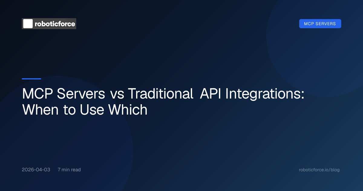 MCP Servers vs Traditional API Integrations: When to Use Which ...